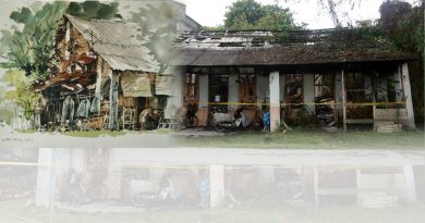 画家3年前写生的木屋  3年后在大火中毁了