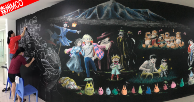 ◤森州MCO◢以粉笔绘出宫崎骏作品 金群利院校打造最美壁画