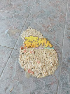 赵志明和吉薇的洛威勒犬呕吐物相似，都有米饭和香肠。