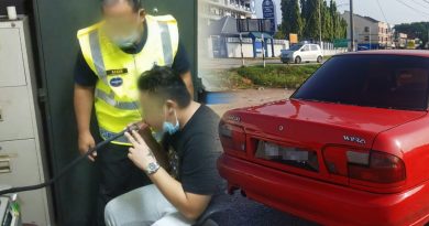 遇截查拒合作 惯犯载妻儿逃终落网