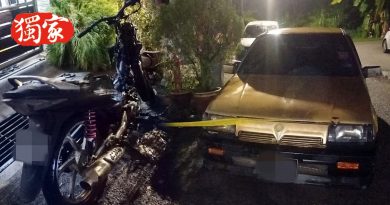 ◤独家◢狂徒雨夜逞凶 纵火烧毁汽车及摩哆