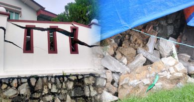 又是豪雨惹的祸 住家围墙裂 居民喊怕怕