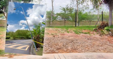 森州人头条 ｜路灯严重倾斜 惊揭住宅区人行道泥陷