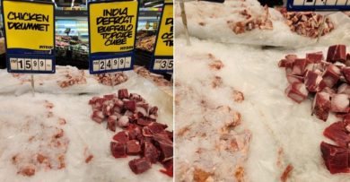 牛肉与鸡肉放在一起卖 商场欠敏感度引起网民议论
