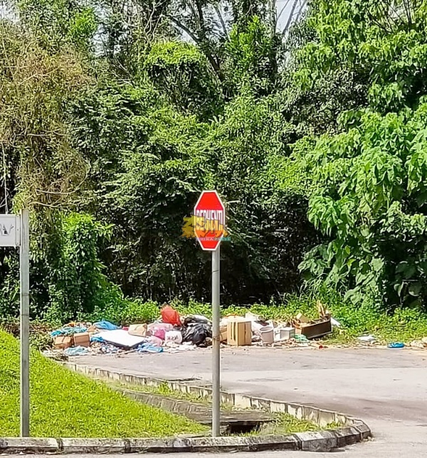 印裔垃圾虫把空地当作非法垃圾场，在现场乱丢各类垃圾。