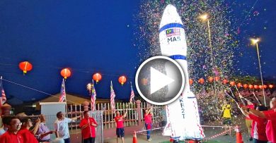 森州人头条｜  20尺火箭灯笼“航天梦”最夺目 千人出席  真纳中秋气氛浓