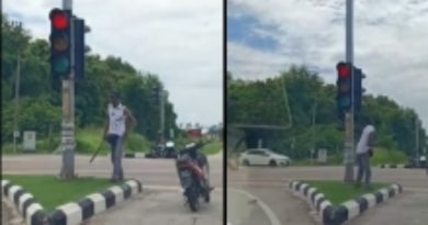 持武器敲打红绿灯 涉案男子落警网