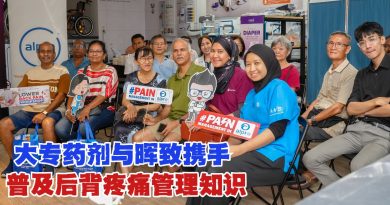 大专药剂与晖致携办 “后背疼痛管理健康工作坊” 宣传正确疼痛管理知识