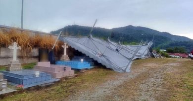 怪风袭击步操赛 帐篷吹翻伤学生毁墓碑