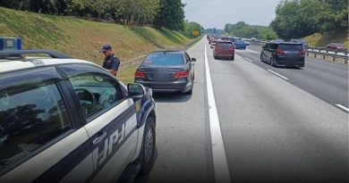 滥用紧急车道          罚！ JPJ两天取缔48宗违规