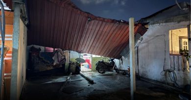 遮阳棚屋瓦被强风起 风灾袭马口   波及7户