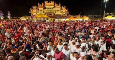 庇劳西天宫九皇爷诞 万人空巷共瞻33尺高龙香